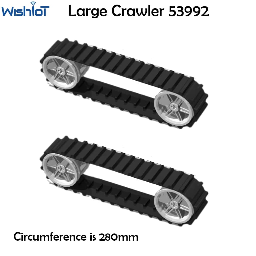 MOC Grande Pista Serbatoio Crawler Ruote Pneumatico 53992 13972 56145 Compatibile con Legoeds Building Blocks Camion Accessori per Veicoli