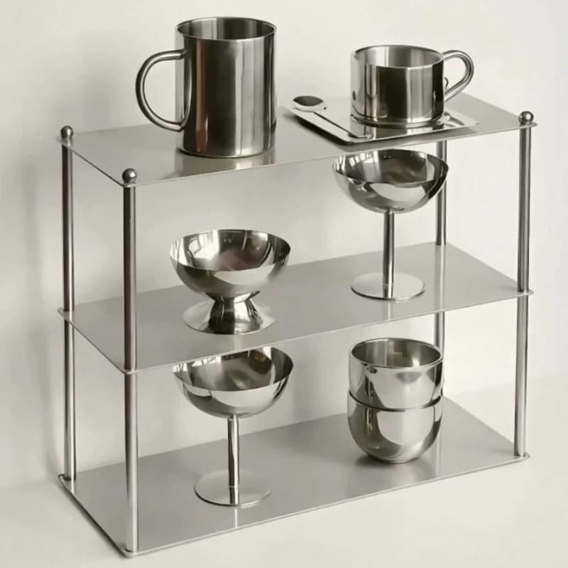 Supporti portaoggetti minimalisti Scaffali moderni nordici in metallo Scaffale mobile multifunzionale per organizer da scrivania Scaffale per uso domestico a tre strati