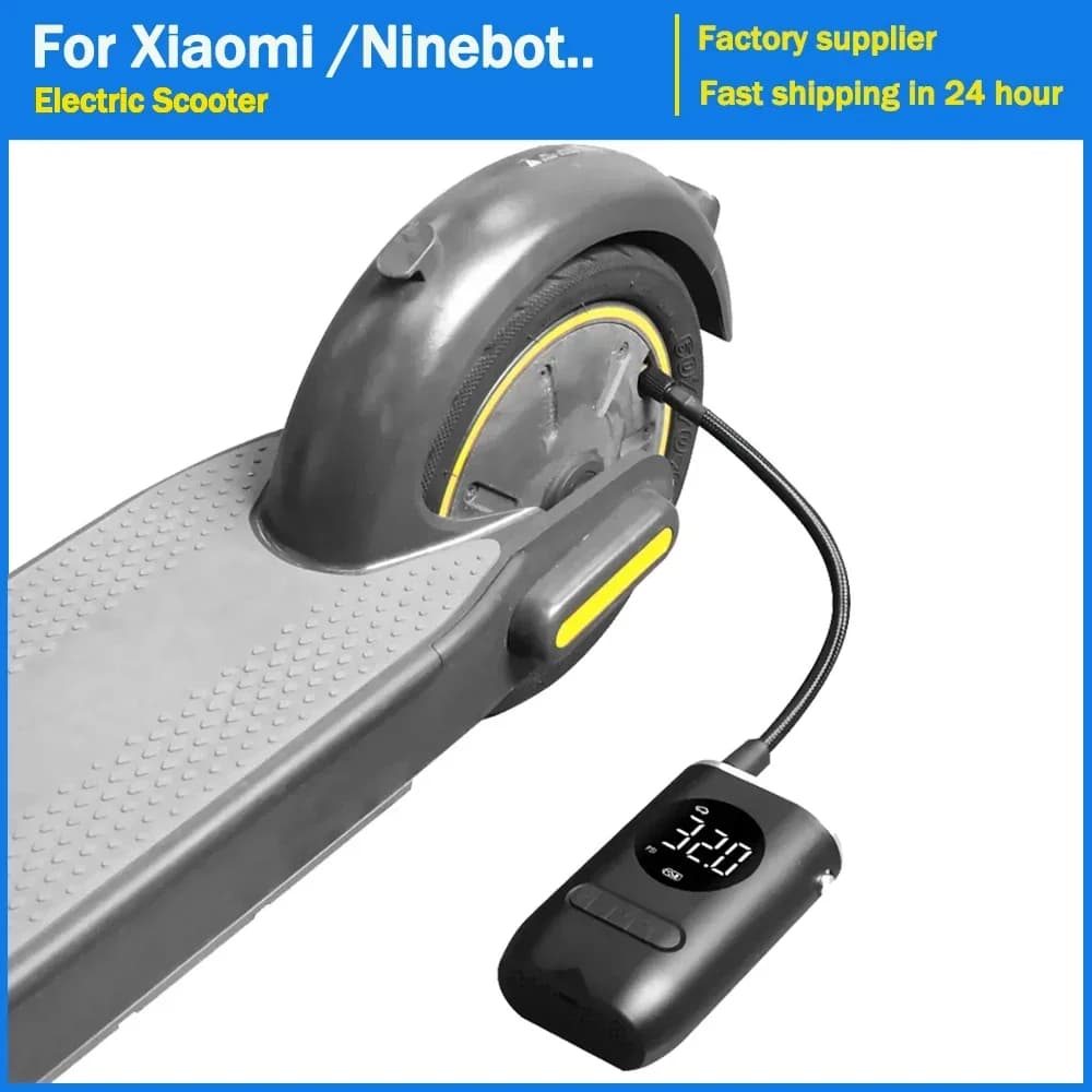 Pompa di aria elettrica per Xiaomi M365 Pompa del compressore d'aria gonfiabile per gonfiaggio di pneumatici wireless per scooter elettrico Ninebot