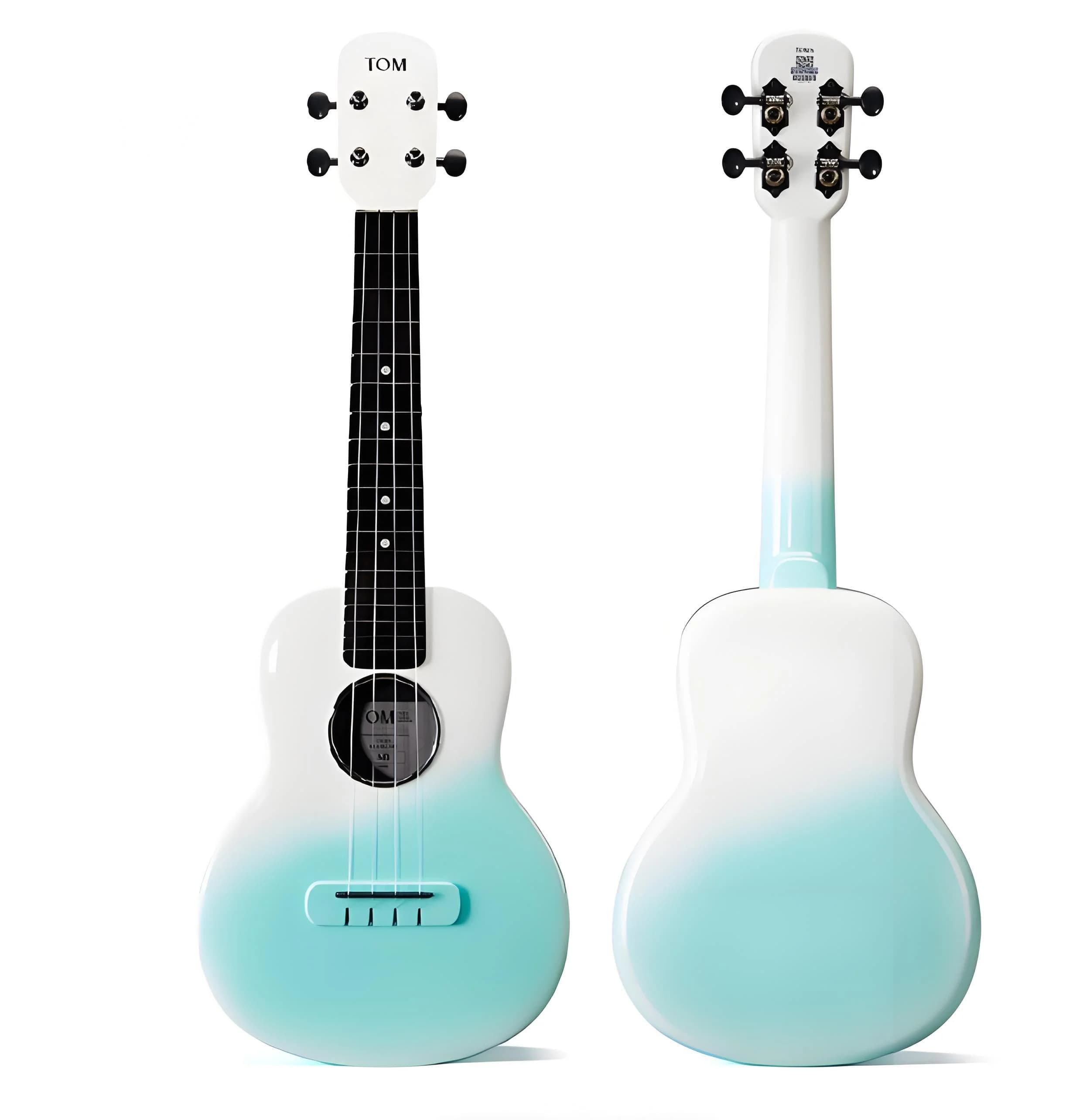 Ukulele per principianti e avanzati in fibra m1 composita di carbonio con retro/laterale in acero e tastiera in ebano Ukulele da 23 pollici