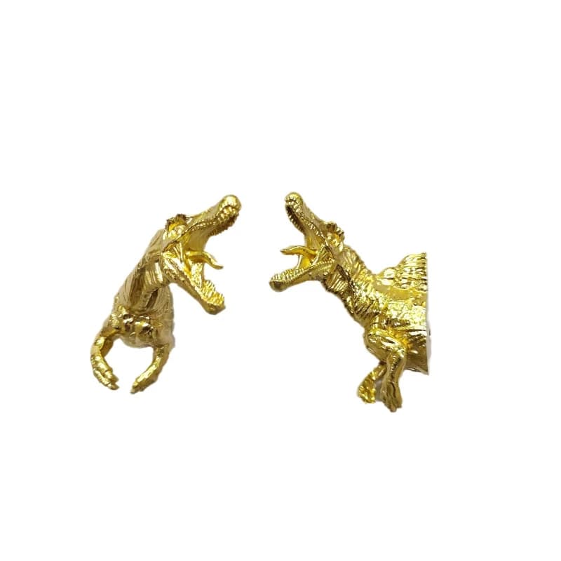 Maniglia in ottone a forma di dinosauro per cassetti, ante di armadi, scarpiera, mobiletto portaoggetti, mobile portabottiglie, libreria