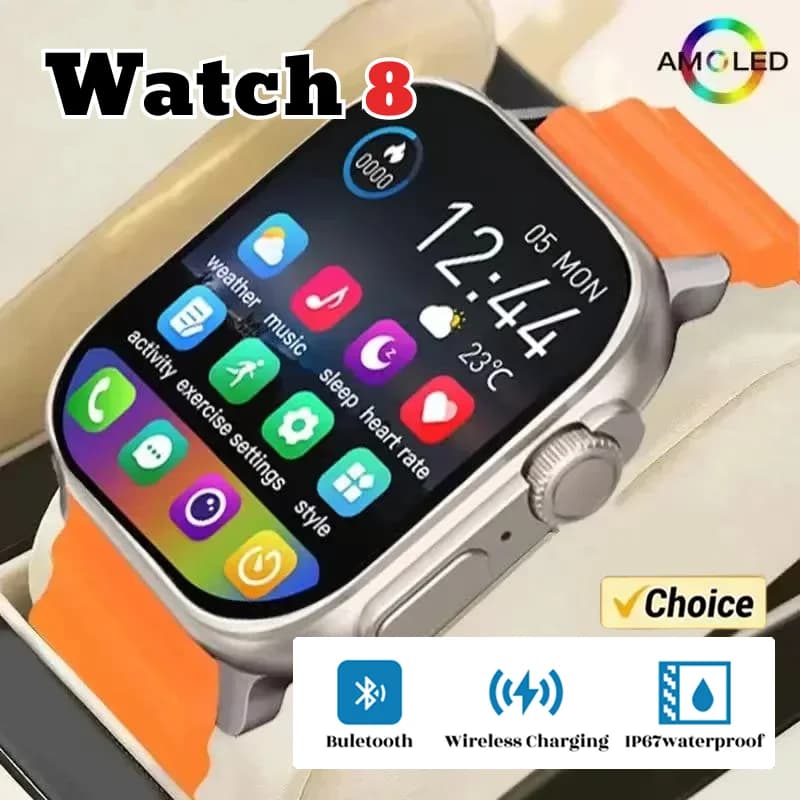 Nuovo Smartwatch 8 Ultra 2026, Orologio IWO Ultra NFC, Serie 8 con Chiamate Bluetooth, Display 2.2 Pollici, Orologio Fitness Wireless