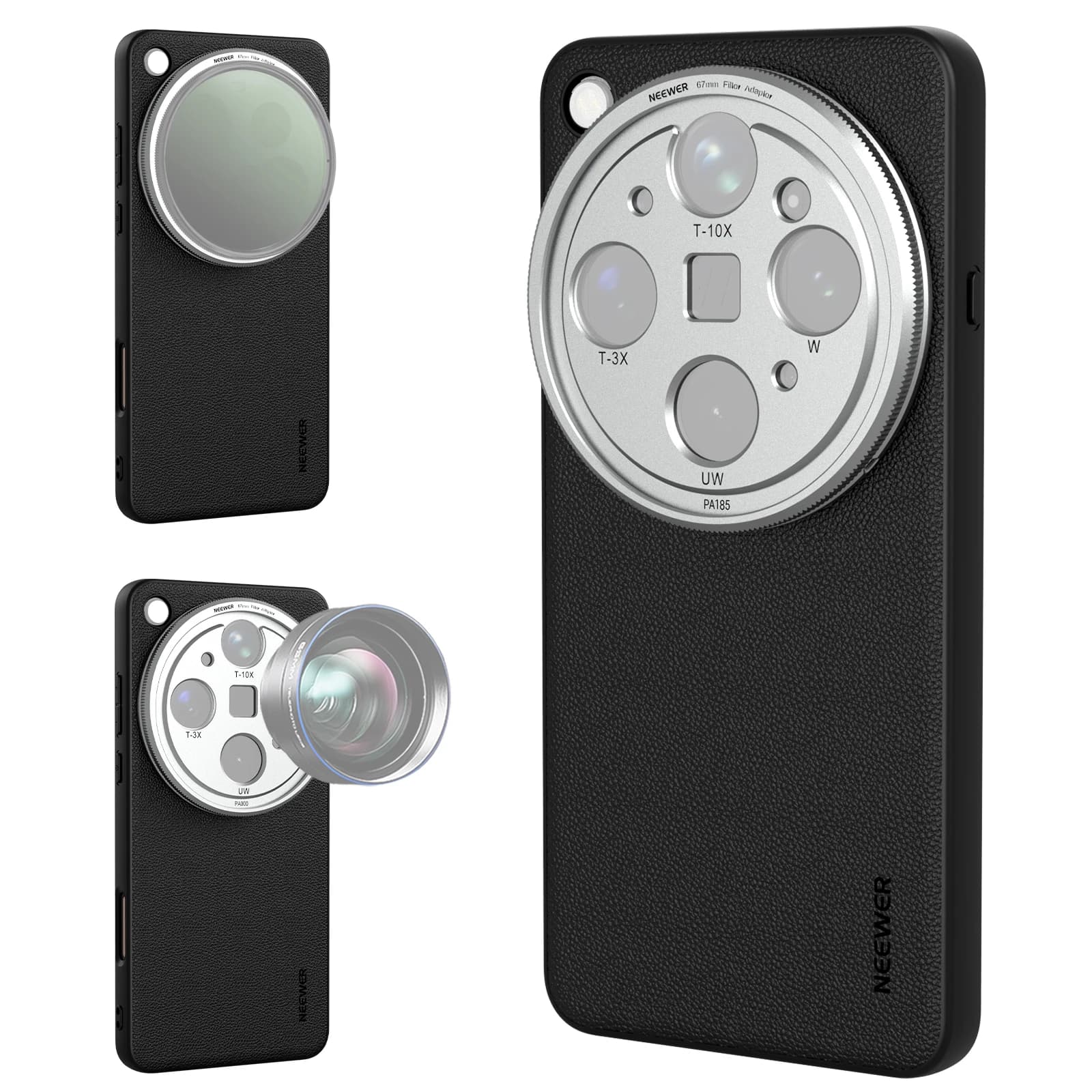 NEEWER Protective Phone Case Cage For OPPO FIND X9 ULTRA,TPU + PC Leather Cover with 17mm Lens Mounts & 67mm Filter Adapter