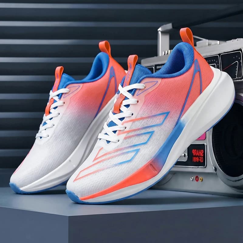Men's Running Shoes Jogging Breathable Mesh Cushioning Non-Slip Outdoor Luxury shoes Male Trainer Race Sneakers Off-road Shoe