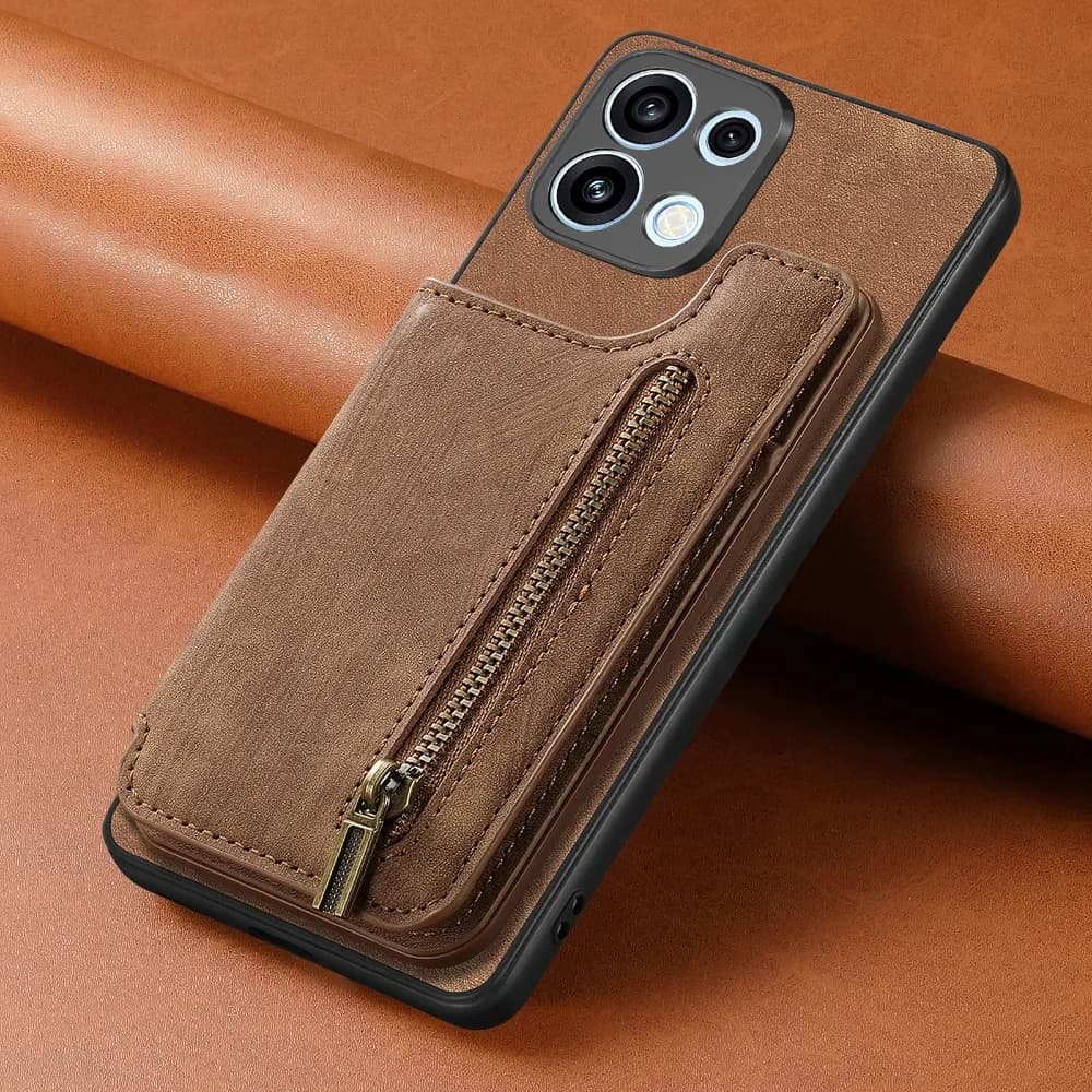 For OPPO Reno 16 Pro 5G Luxury Case Zipper Card RFID Wallet Back Panel Reno 16 Case Reno16 15 F 14 13 FS 14F 13A 14FS 15FS 15F
