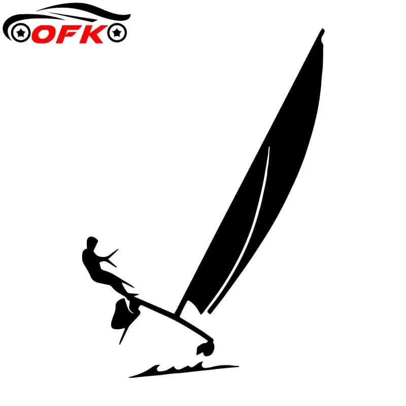 Catamarano Hobie Cat Sailing Ocean Car Sticker Decor Styling Vinyl Decal 17.6CM * 11.9CM