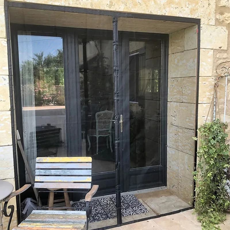TYFM Black Strong Magnetic Large Screen for Door Mosquito Tent for Door Custom Size Control Anti-slip Flooring Invisible
