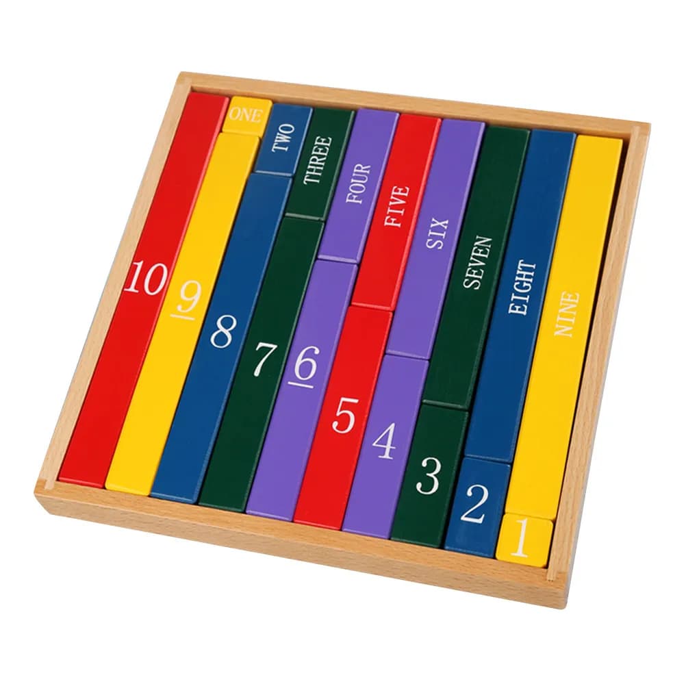 1 Pezzo di Blocchi Educativi in Legno Colorati per l'Apprendimento Precoce, Cognizione Matematica, Conteggio Numerico, Tavola Cognitiva per Bambini