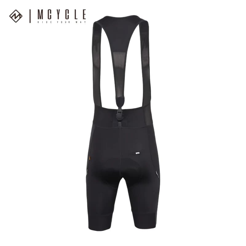 Fibbia Mcycle per un facile rilascio Pantaloncini con bretelle da ciclismo Tappetino da equitazione Bavaglino da bici Corto con bavaglino da bicicletta unisex traspirante senza cuciture