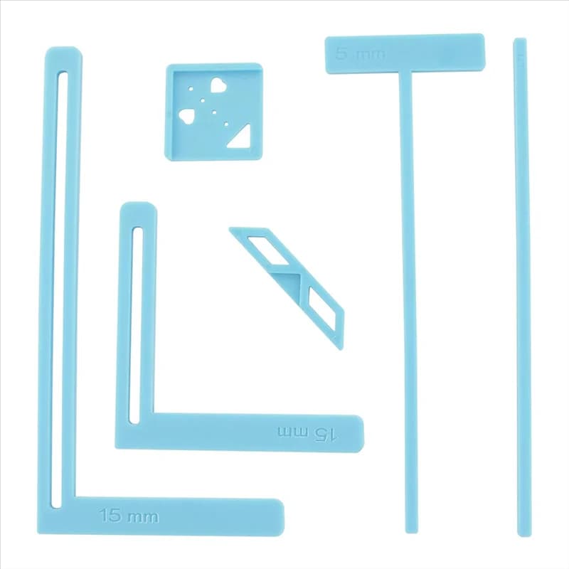 MOPHE-Scrapbooking Tool 6Pcs Bookbinding Easy For Starter, Great Stencils And Cutter Guide Kit Can Be Made Into Notebook