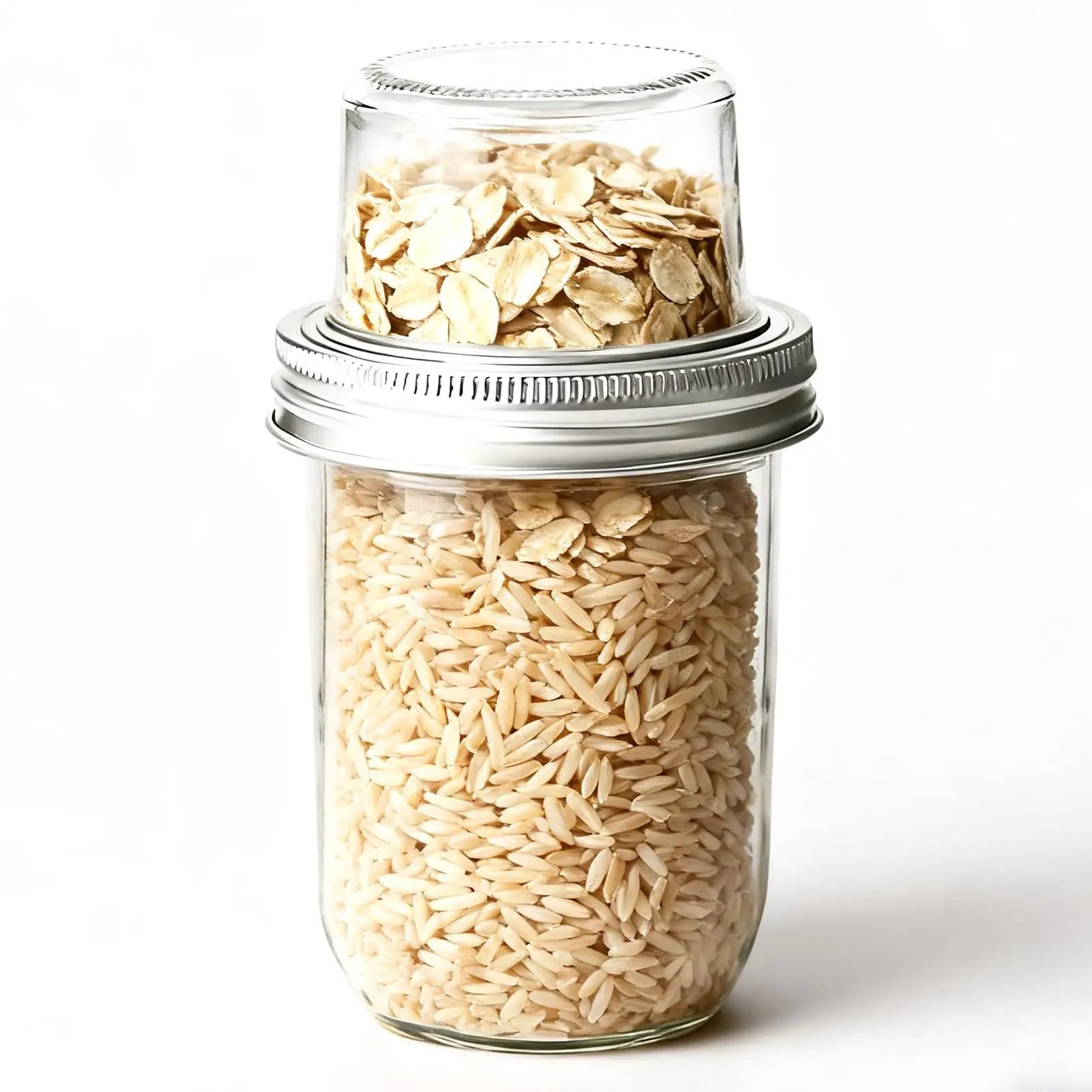 Tazze per parfait con coperchi Tazza per parfait in vetro a doppio strato Contenitori per avena per il pranzo Avena notturna Dessert Yogurt Preparazione dei pasti Snack