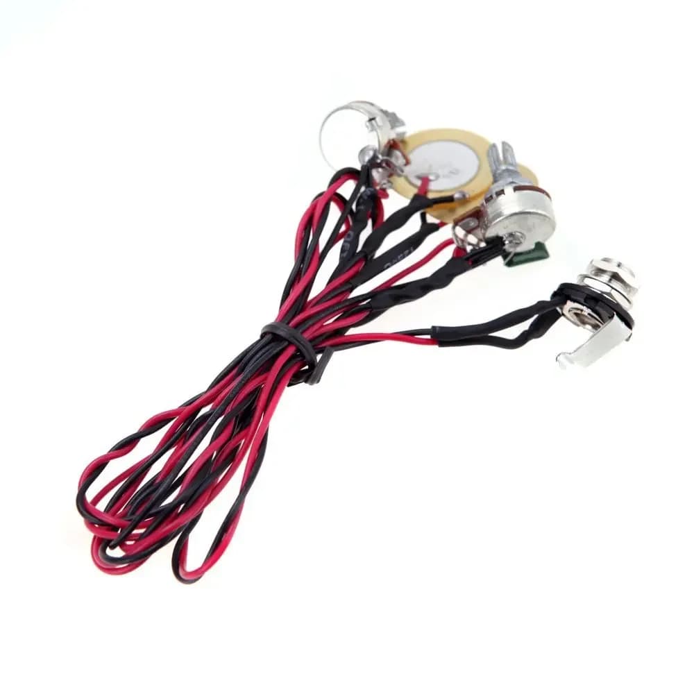 Doppio pickup piezoelettrico Jack da 6,35 mm con controllo del volume per chitarra acustica, ukulele