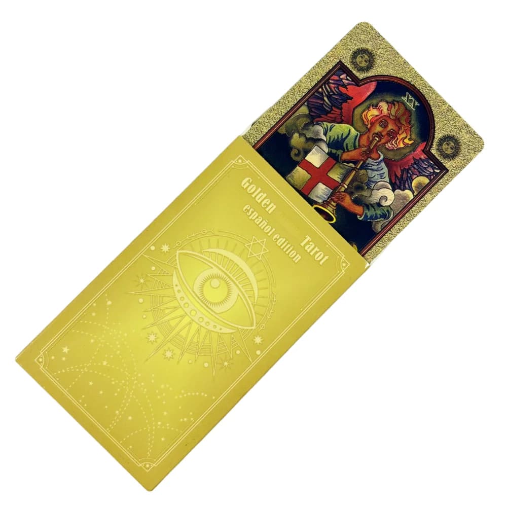 Carte dei Tarocchi Golden Rider spagnoli, un mazzo da 78 carte per divinazione e visione oracolare, gioco da tavolo.