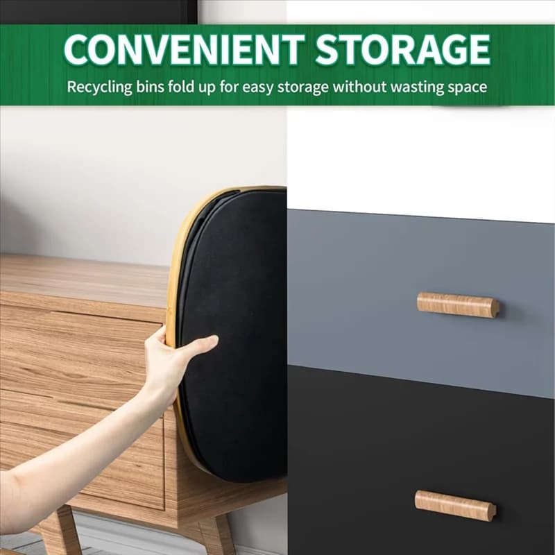 BYBS-110L Contenitore per riciclaggio per cucina Contenitori per riciclo per interni domestici con coperchio per bottiglie Lattine Cartoni in plastica di vetro