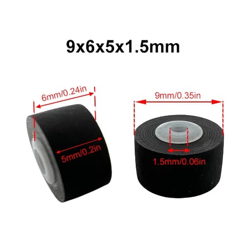 9x6x5x1.5mm Pinch Roller per azionamenti a nastro ripetitore Walkman registratore di pressione Cassette Deck Audio Stereo Player puleggia della ruota della cinghia