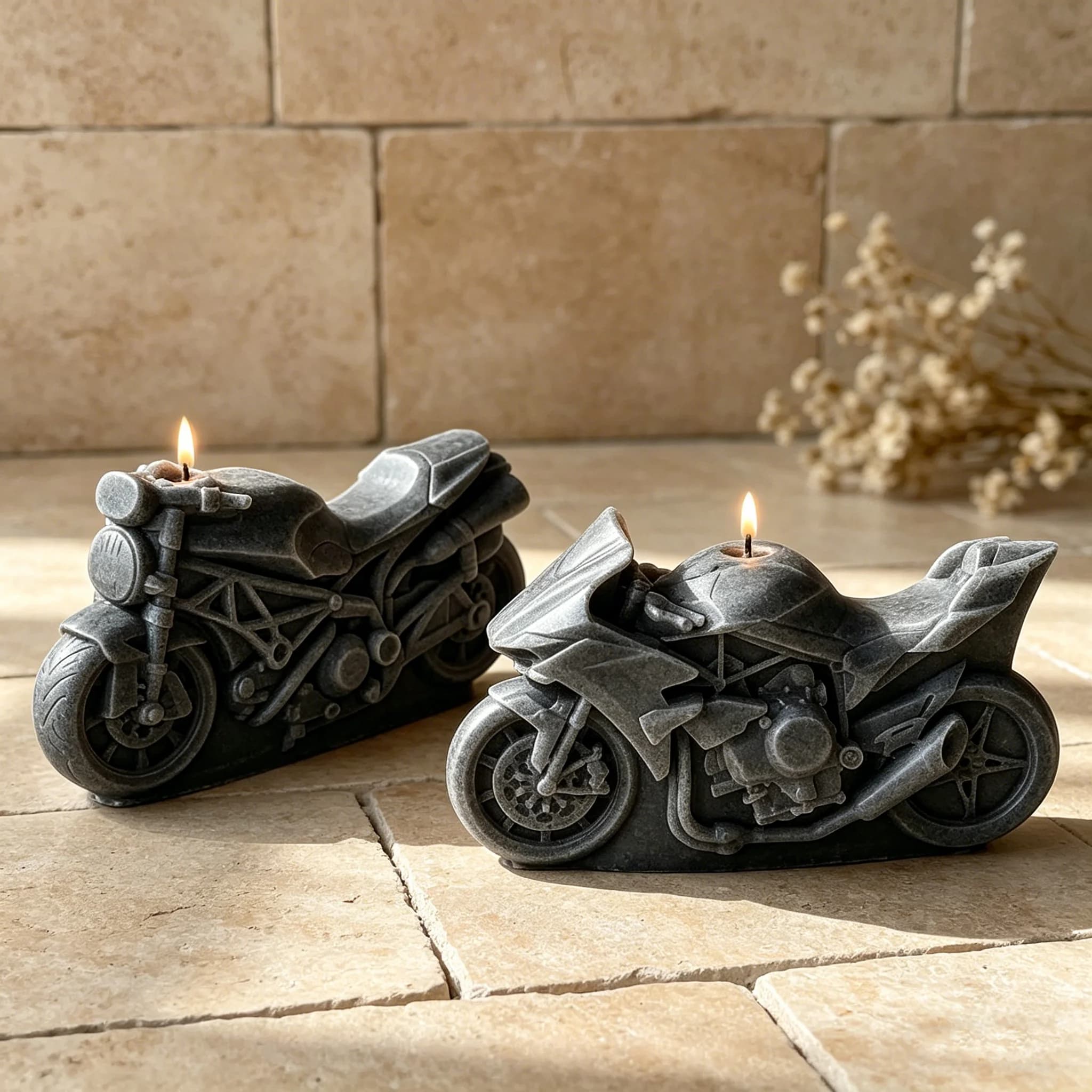 Stampo in Silicone per Candele a Forma di Moto, Stampo per Candele Aromatiche Fai-da-Te, Stampo per Gesso, Accessori Creativi per la Realizzazione di Candele