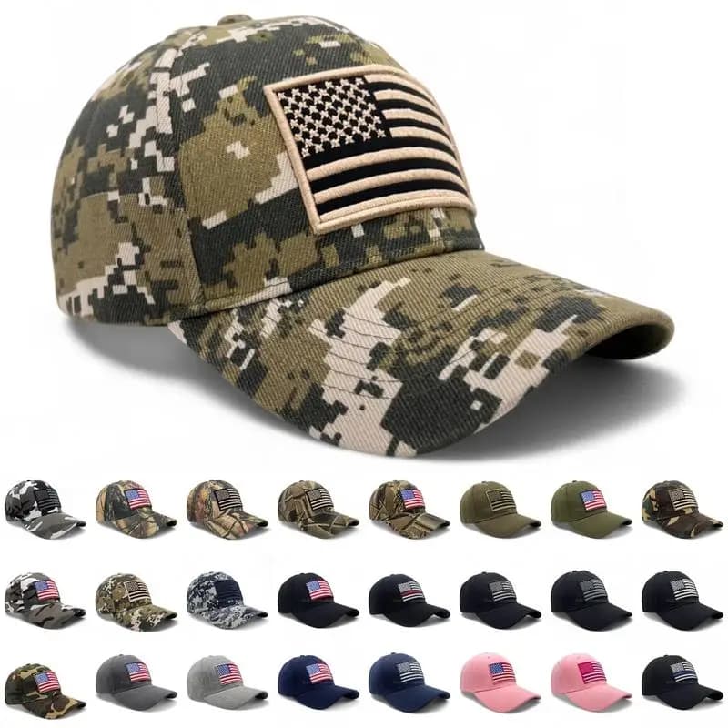 Cappello mimetico da uomo con etichetta rimovibile con velcro, berretto piatto da uomo, cappello da baseball/cappello tattico da uomo per protezione solare all'aperto