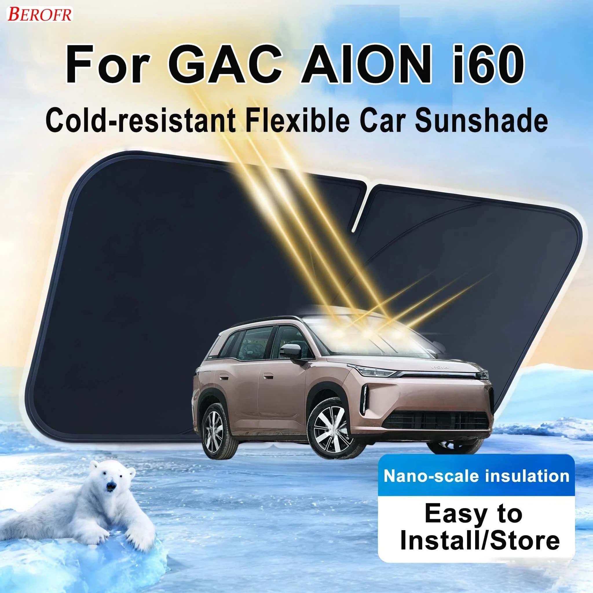 For GAC AION i60 2025-2026 Car Windshield Sunshade Cover Front Window Sun Shade Heat Insulation Summer Auto Accessories