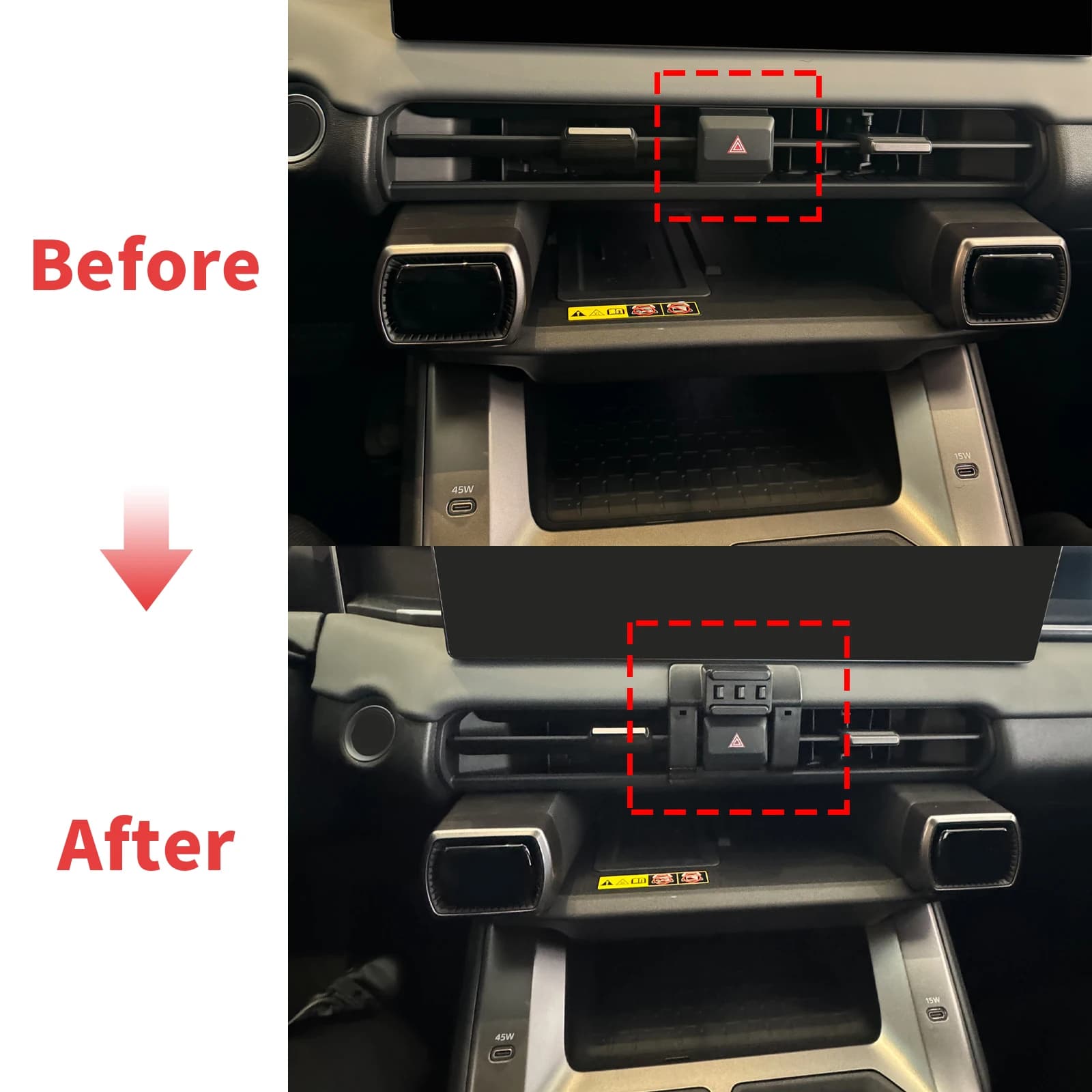 Supporto per telefono da cruscotto specifico per Toyota RAV4 2026 2027 RHD LHD, design per auto ​ ​ accessori