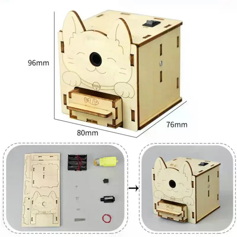 Set di Strumenti per Esperimenti Scientifici Tecnologici, Kit Fai-da-Te per Affilacarte Elettrico, Giochi Educativi in Legno per Bambini