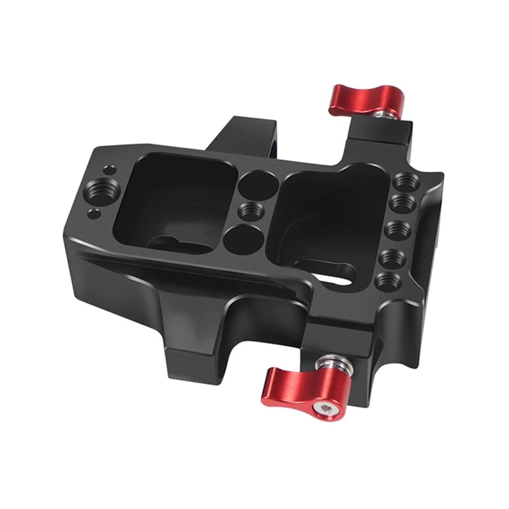 Piastra di base universale con doppi morsetti per binari da 15 mm per piastra di base per gabbia per fotocamera Piastra di montaggio per treppiede Accessori per fotocamera-B12B