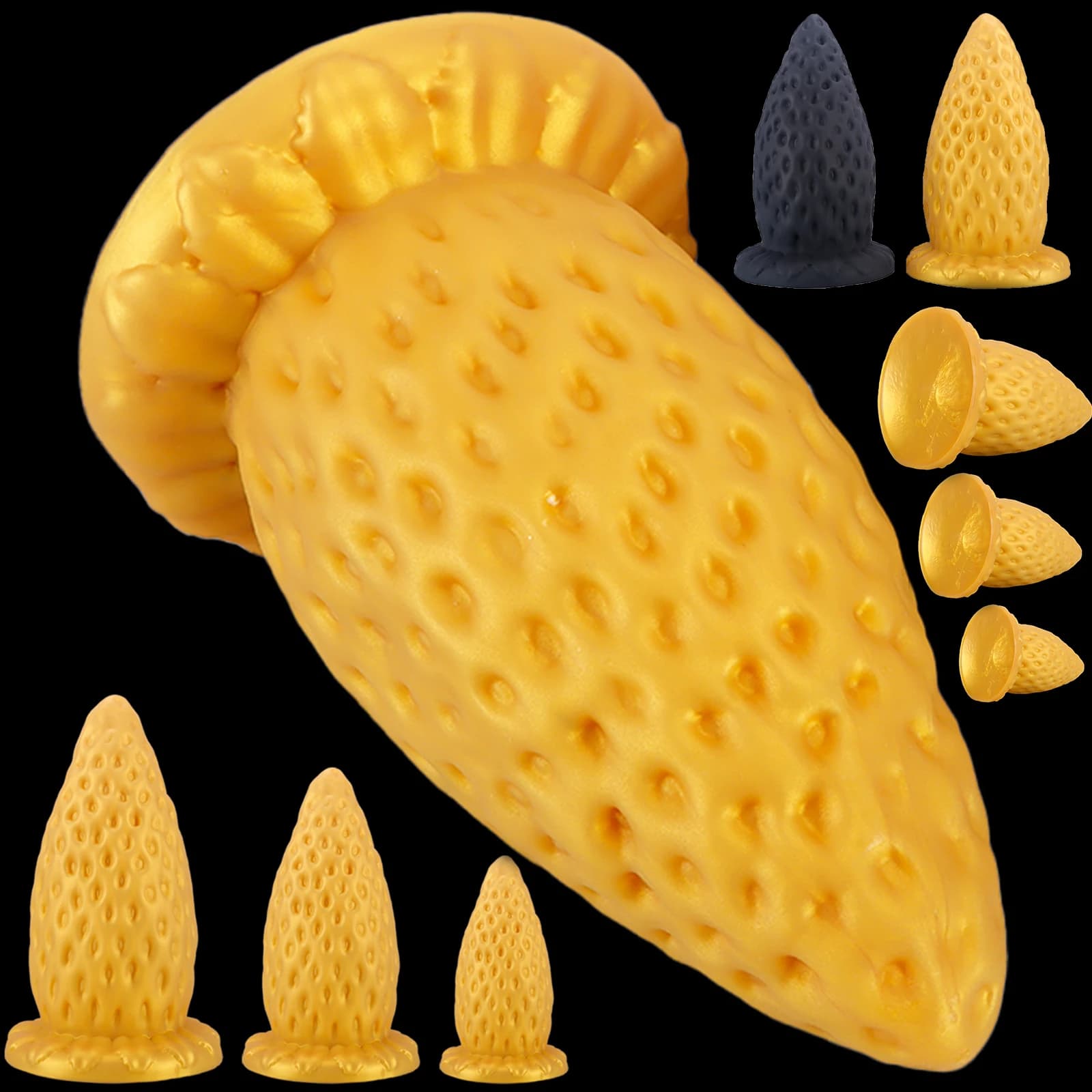 Enorme plug anale a forma di fragola, massaggiatore prostatico, dilatatore anale, grande butt plug, dildo, sex toys per adulti, prodotti per la masturbazione, perline anali