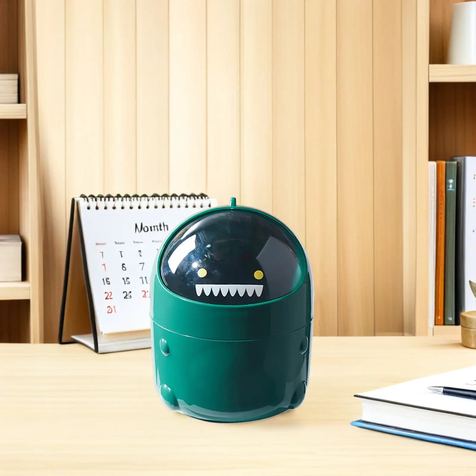 2 mini cestini per la spazzatura da scrivania, carini e creativi, piccoli cestini in plastica per cucina, ufficio, bagno, toeletta, contenitori compatti per rifiuti