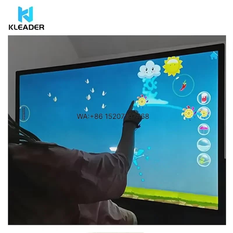 Wmwmnu Interactive Touch Screen Game Table for Kids Educational Science Learning Multi Touch Gaming Kiosk Support PC and
