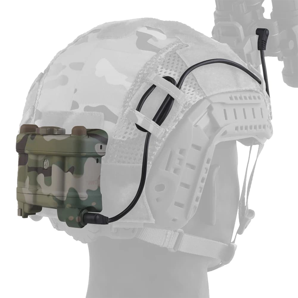 Sistema di Fissaggio per Scatola Batteria, Accessori per Casco, Modello Realistico di Contenitore per Batteria, Supporto Fittizio per Custodia Batteria AN/PVS31
