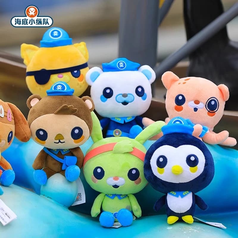 Peluche Ufficiali degli Octonauts: Capitano Barnacles, Professor Inkling, Dashi, Kwazii, Peso, Shellington - Regalo di Compleanno