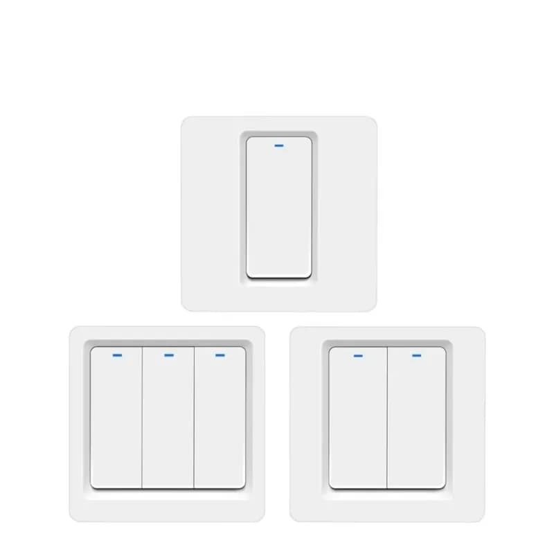 Pannello Interruttore WiFi Smart Standard UE, Controllo Vocale Alexa, Interruttore Touch Wireless Remoto per Smartphone