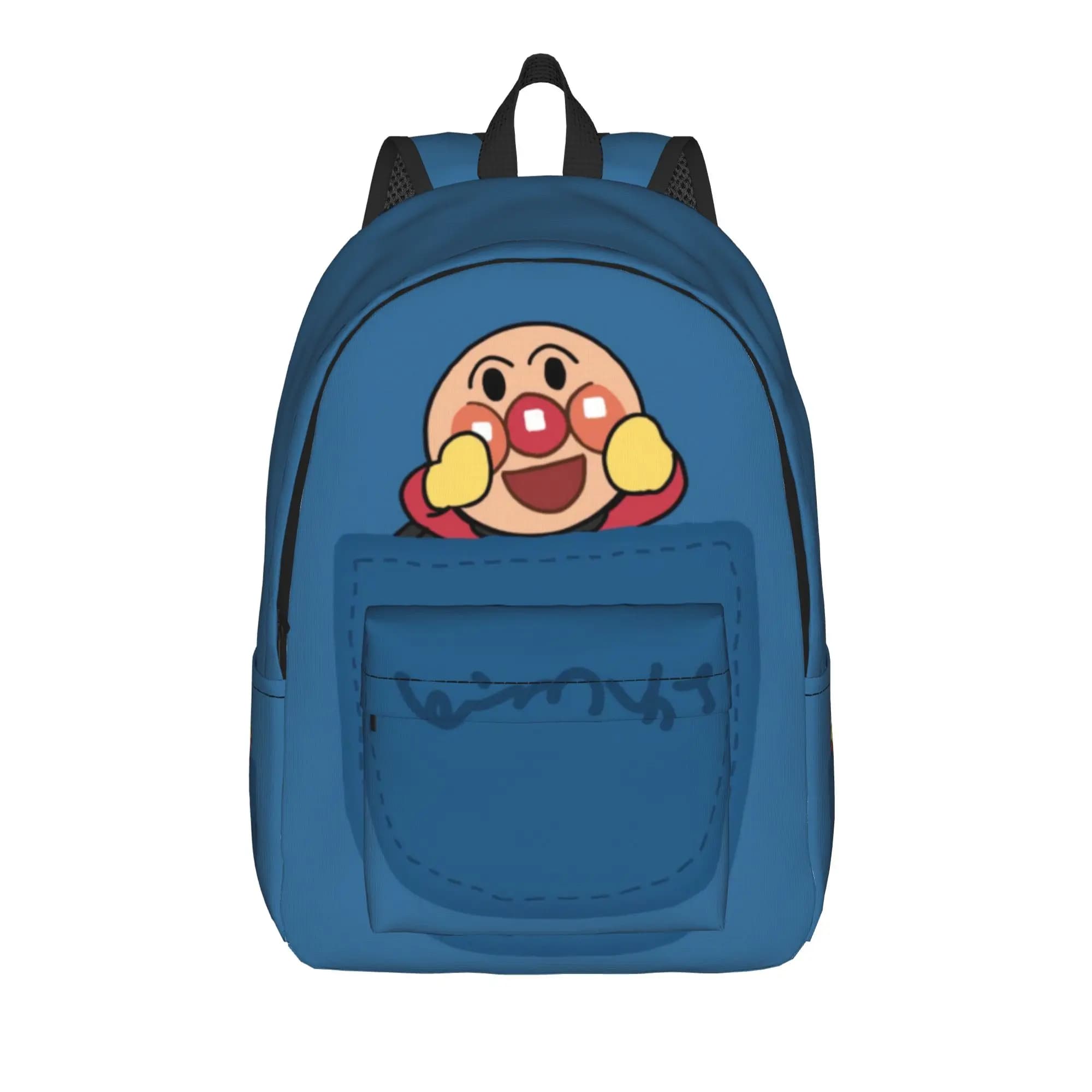 Zaino Classico Rotondo con Personaggi dei Cartoni Animati (5) per il Ritorno a Scuola, Zaino Unisex Anpanman