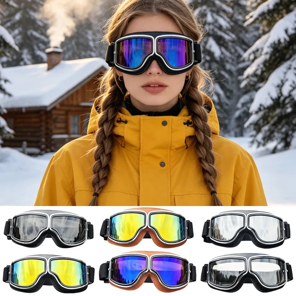 Reserved Vent Hole HD Goggles For Ski Park Downhill Skiing Motocross ATV Trail Riding For Riders Soft Comfort Cushion