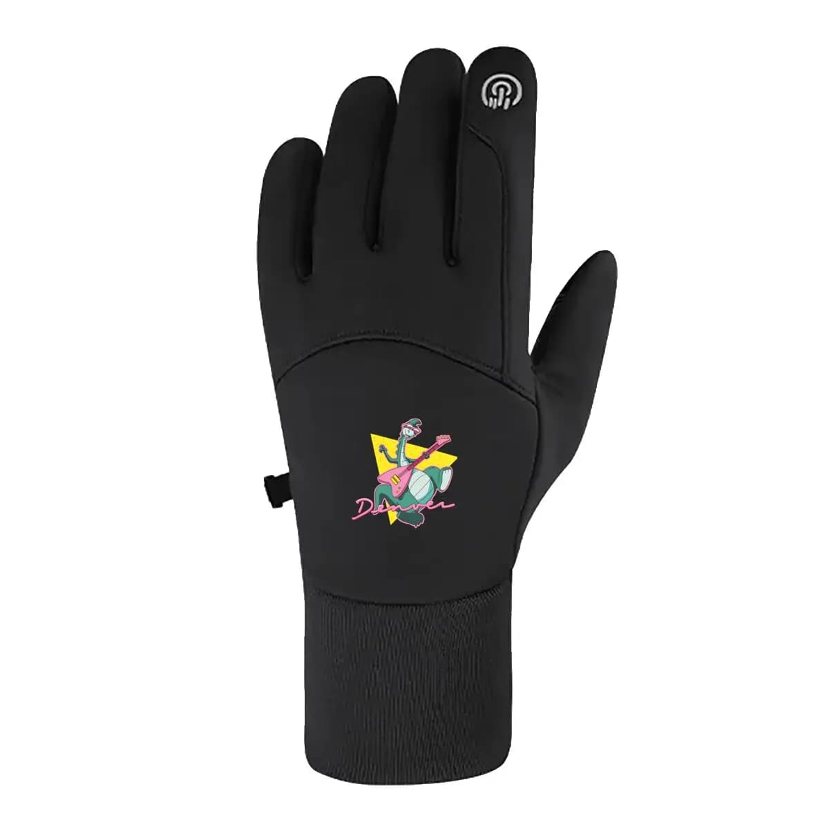Denver the Dinosaur Rock Art reliable winter gloves for everyday use