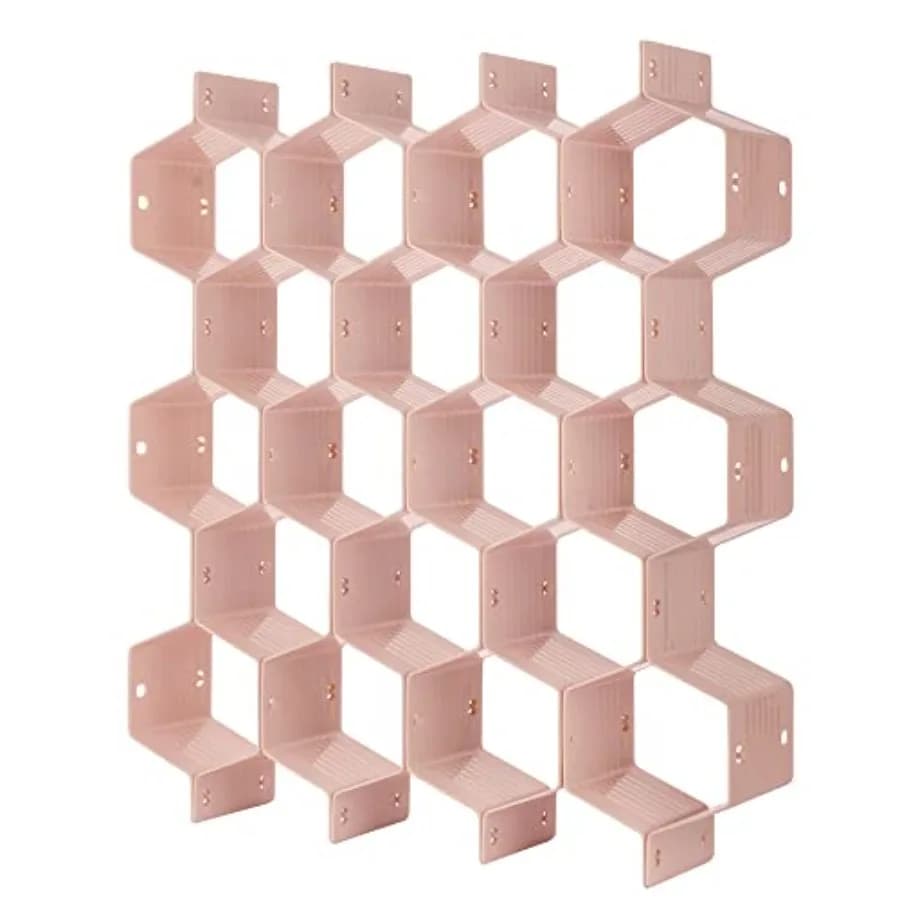 Drawer Divider Organizer Adjustable DIY Grid Honeycomb Drawer Divider for Underwear Belt Scarf Socks
