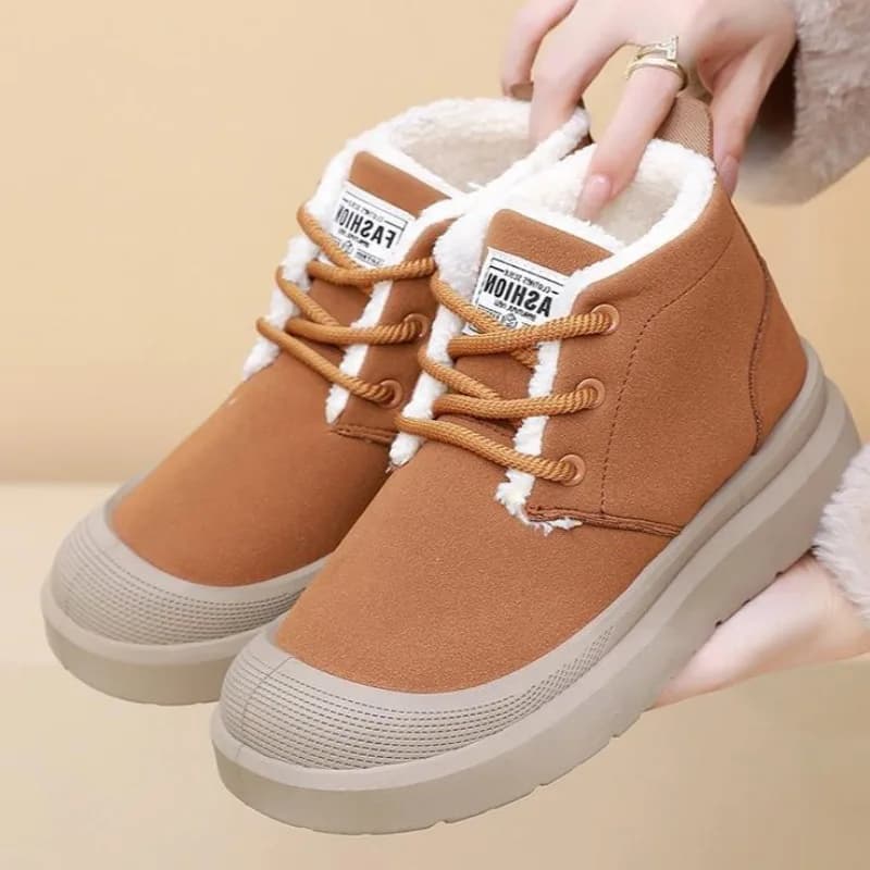 2025 inverno nuovi stivali da neve velluto da donna addensato caldo stivali di cotone per esterni scarpe da donna comode in cotone con suola spessa da donna