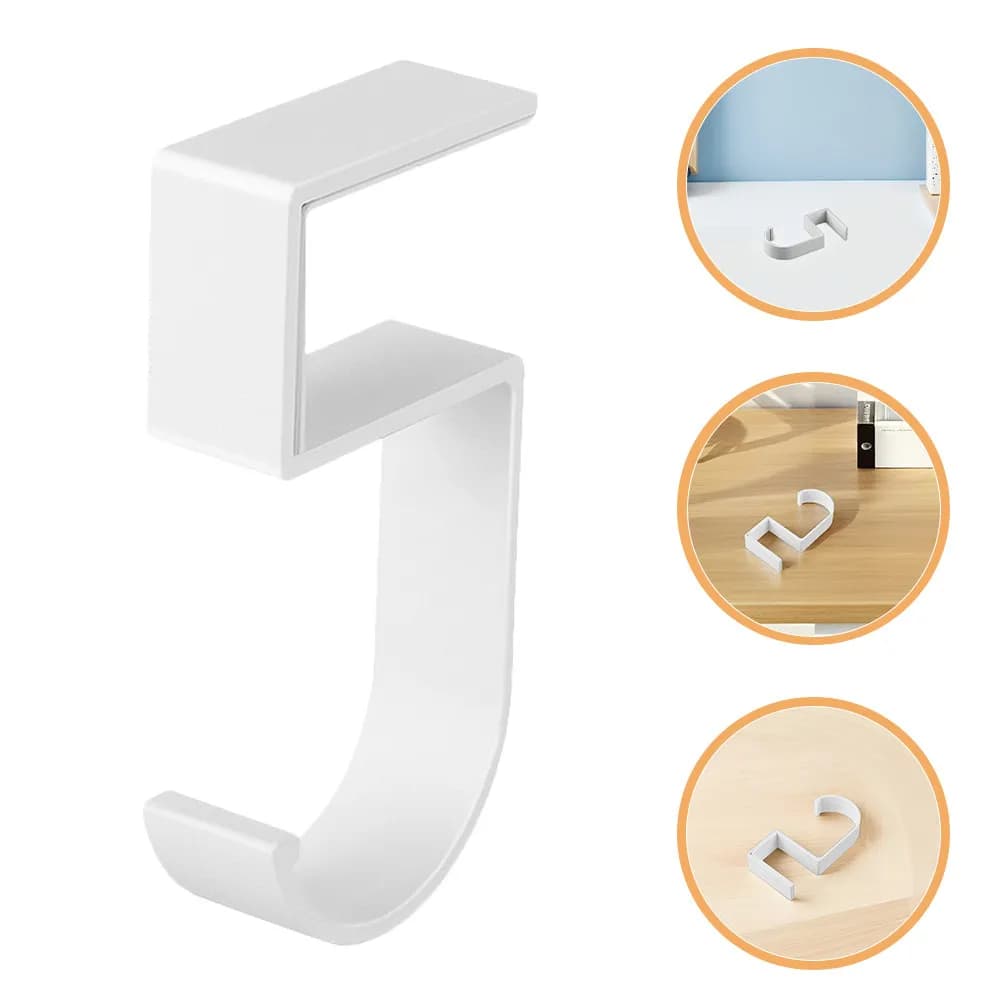 2 Pezzi Ganci Appendiabiti da Tavolo Senza Foratura, Gancio Porta Borsa Resistente, Organizzatore per Borse, Gancio a Morsetto da Scrivania per Casa