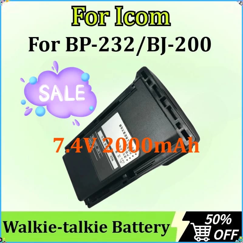Recentemente aggiornato per la sostituzione della batteria del walkie-talkie Icom BP-232/BJ-2000 7.4V 2000mAh