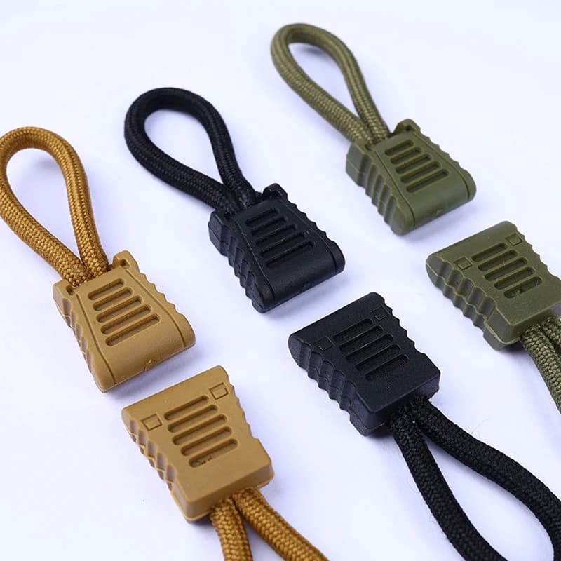 10 pcs Replacement Clip Cerniera Pull Out End Fit Corda Tag Fixer Zip Cord Tab Buckle Travel Bag Valigia Backpack