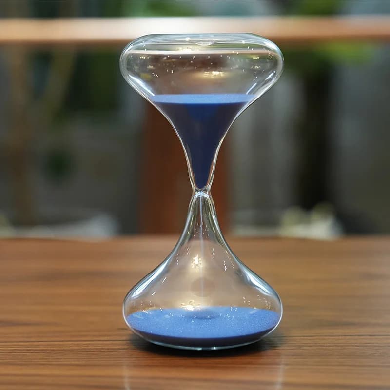 30 Minutes Dumbbell Hourglass Timer Green Pink Personality Glass Hourglass Home Desktop Decoration Birthday Holiday Gift