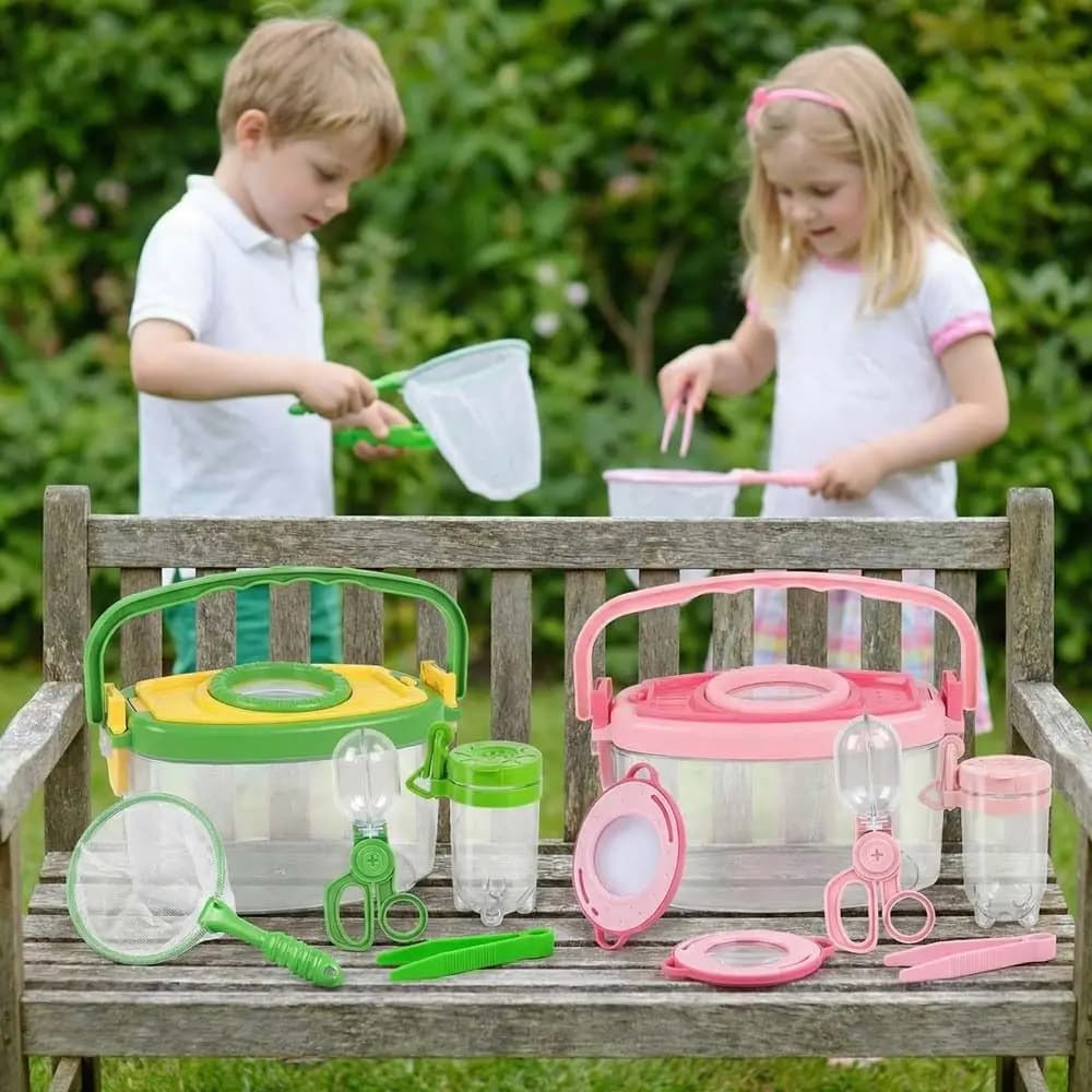 Male Jar Outdoor Adventure Set Tweezers Clip Toy Nature Exploration Tool Clamp Feeding Box Insect Cage Collector