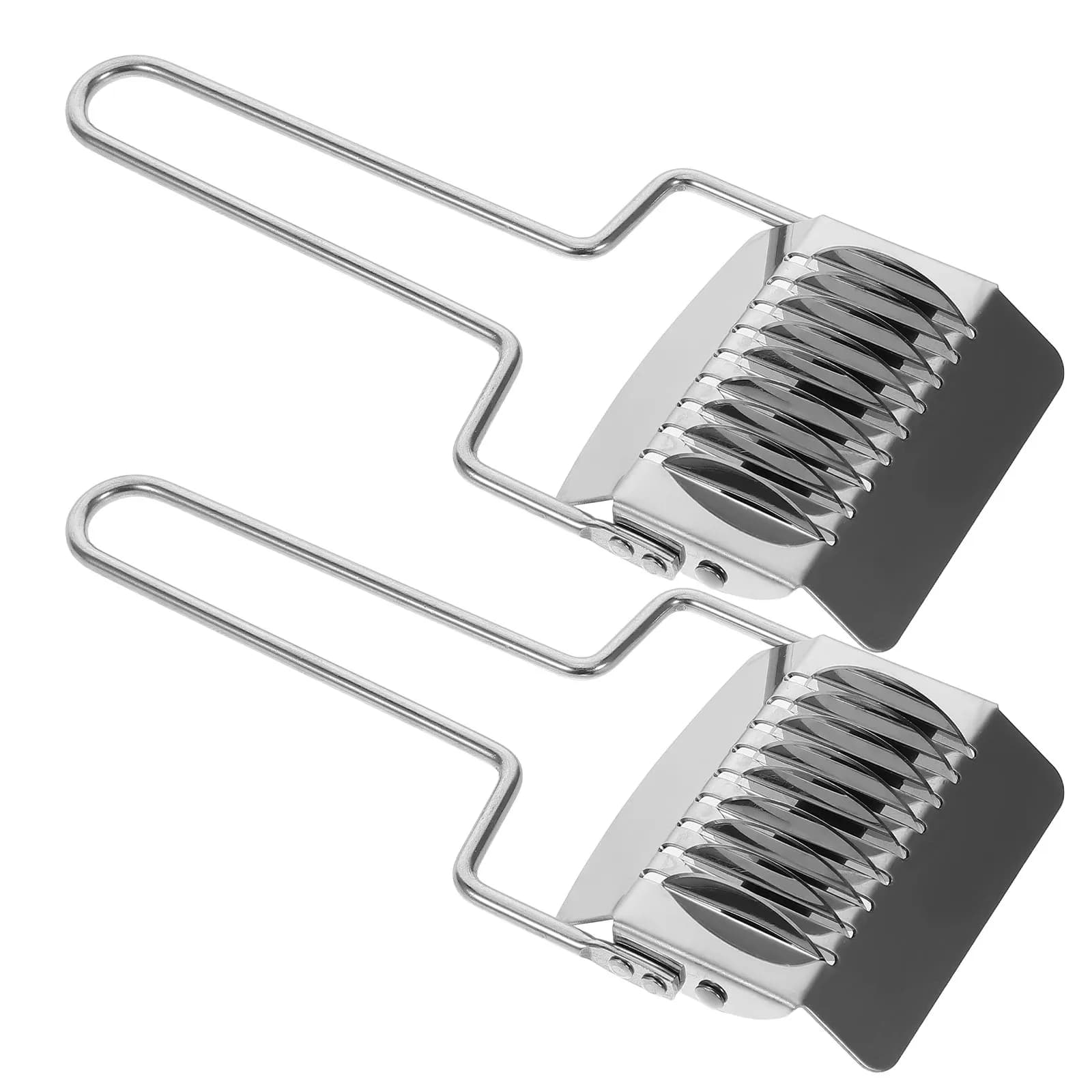 Set di 2 Tagliapasta Manuali in Acciaio Inox, Macchina per Pasta con Rullo, Utensile da Cucina per Tagliare Spaghetti e Pasta