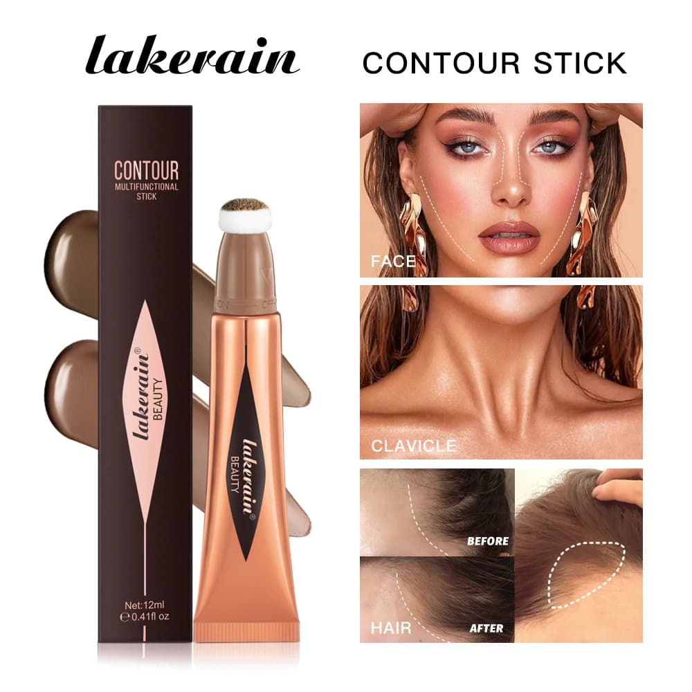Evidenziatore contorno liquido Stick Primer illuminante opaco Evidenziatore Ombra per naso Silhouette Piccolo V Viso Blush Evidenzia
