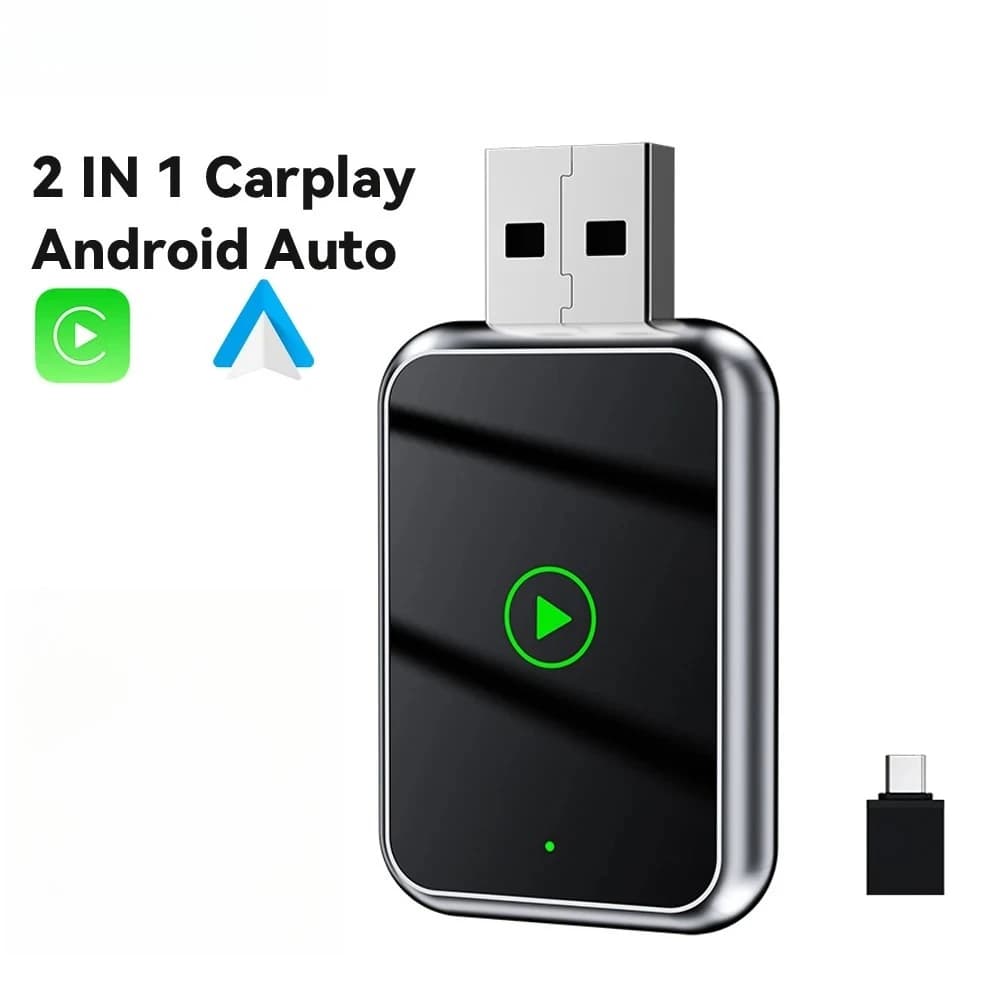 Android Auto Dongle from Width to Wireless, CarPlay Wireless Plug &Play Adapter, Bluetooth 5.0 Quick WIFI connection, AI Smart Car Box
