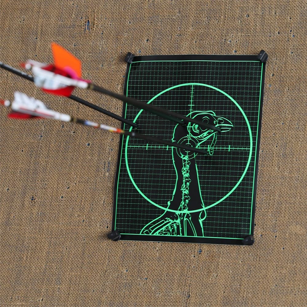 10pcs Archery Target Paper Adhesive Reactive Self Stick Target Sticker Bow Arrow Objective Practice Slingshot Shooting Training