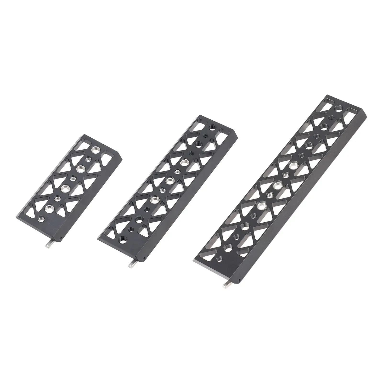 Piastra a coda di rondine con fori filettati da 1/4"-20 e 3/8"-16 per rig fotocamera, leggera