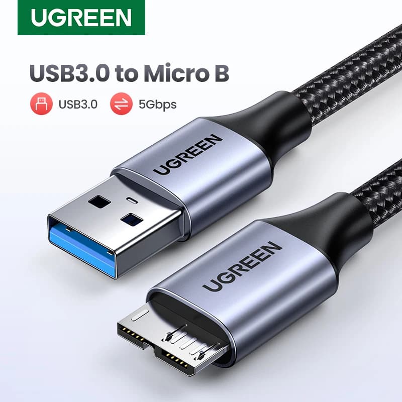 Ugreen Micro USB 3.0 Cavo 3A 1M Veloce di Ricarica Cavo Dati USB Cavo di Cavi Del Telefono Mobile per Samsung Note 3 S5 Toshiba Hard Disk