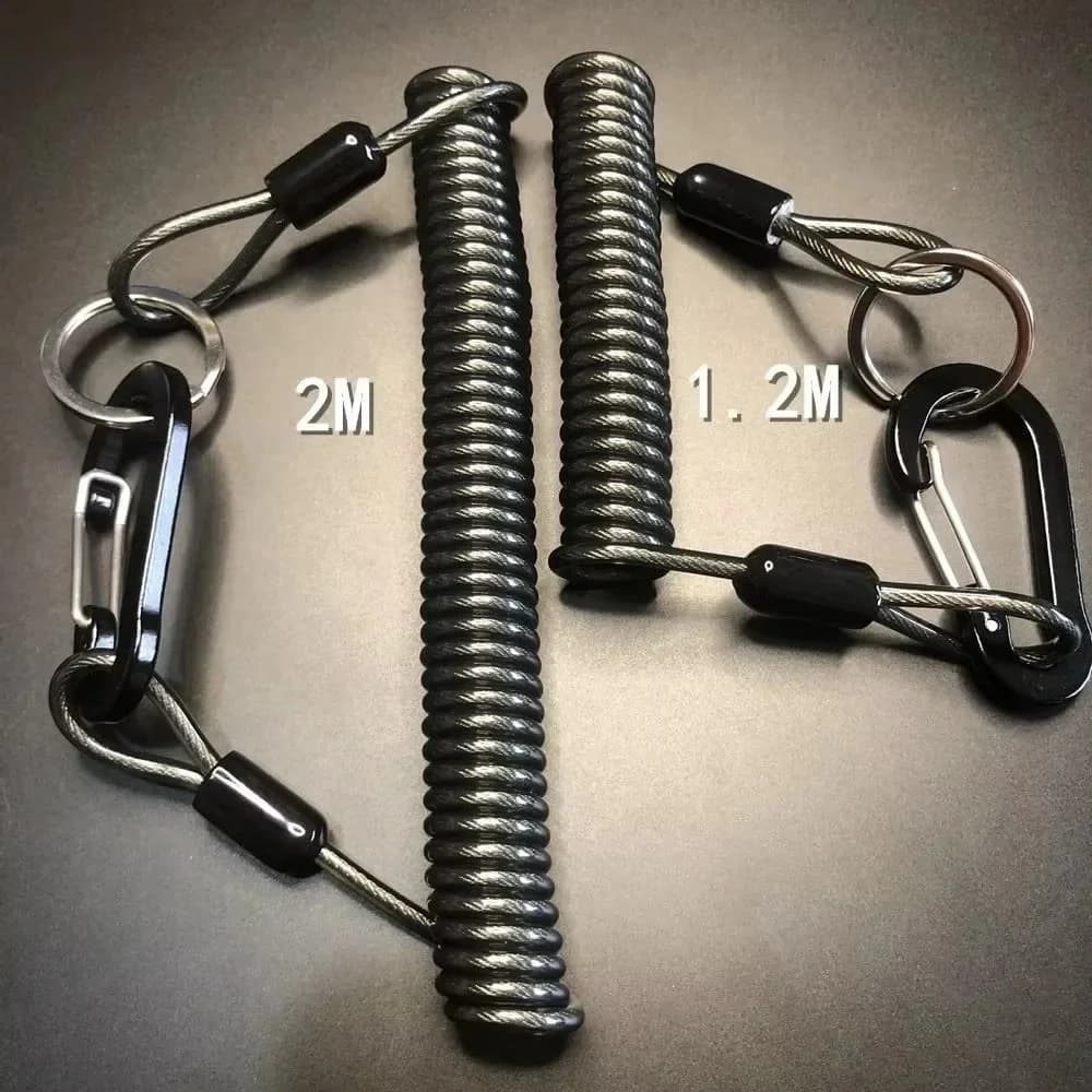 Corda Lost 1.2m/2m Roll Elastic Key Corda For Hanging Steel Wire Spring Roll Fishing Roll For Hanging Fishing Corda For Hanging