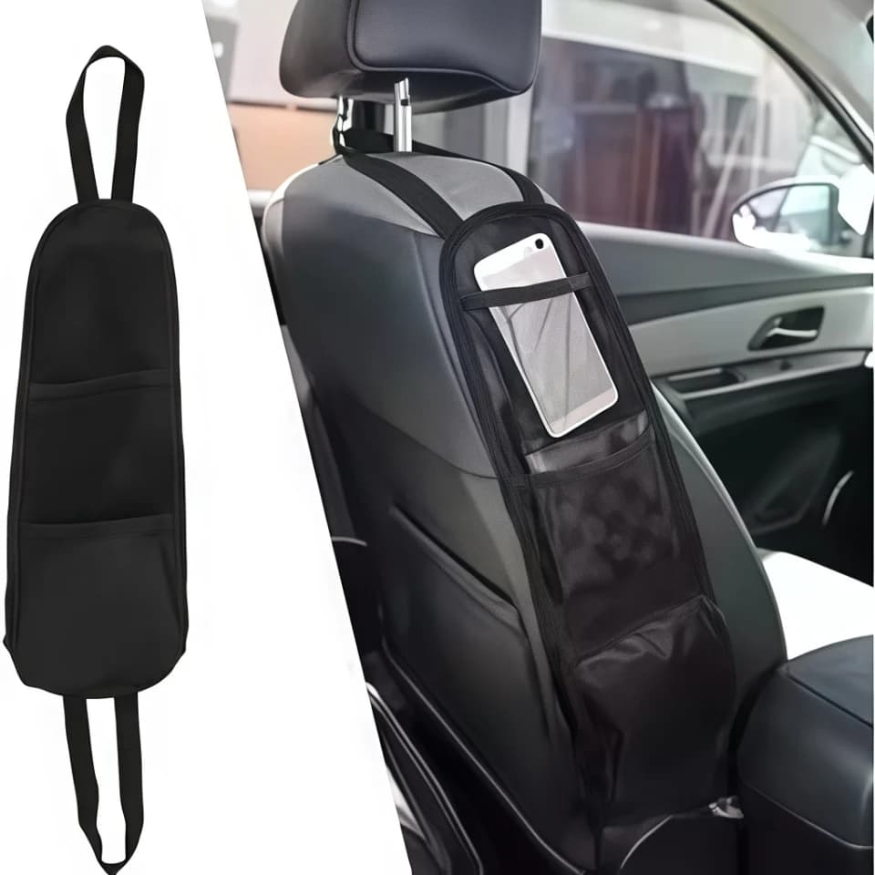 Car Seat Organizer Case: Side pocket for water bottles, phones and essential elements | Universal accessory for indoor car Tid