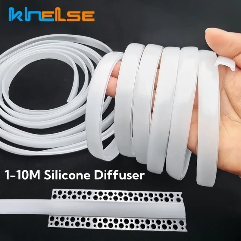 1-10m LED pieghevole profilo in alluminio diffusore in silicone canale flessibile copertura lattiginosa striscia LED sostituibile paralume
